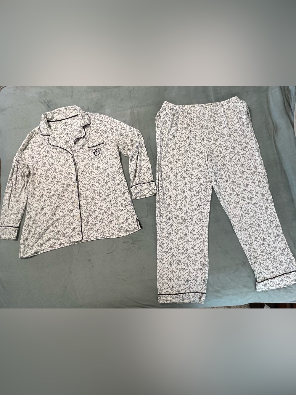 Chaps Womens Classic Floral Print Pajama Set